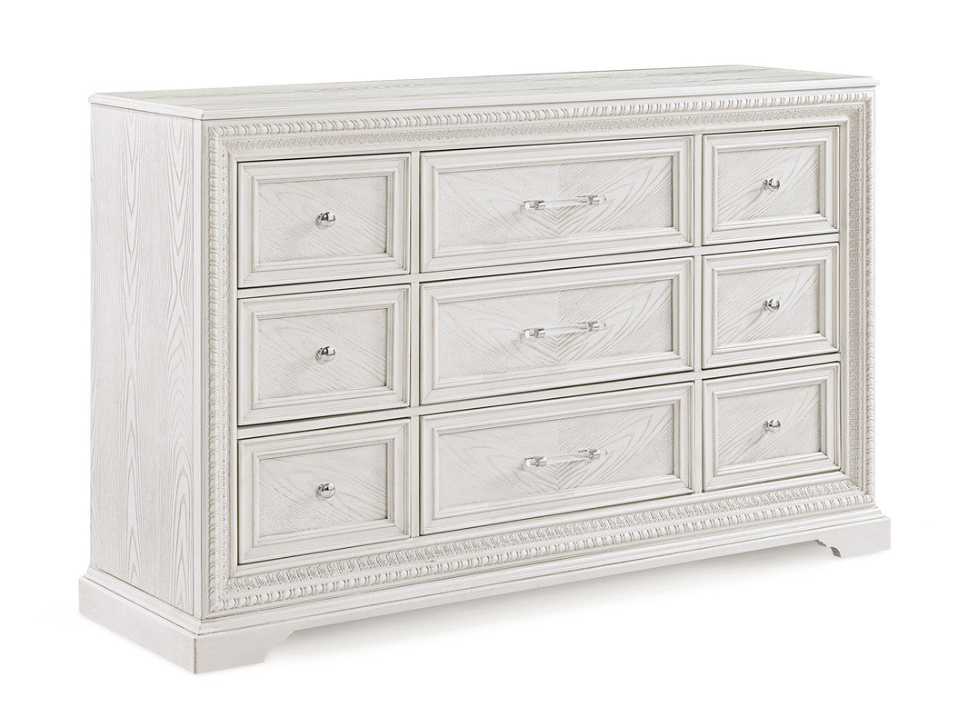 Alexandria Antique White Dresser - Ornate Home