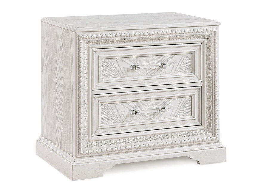Alexandria Antique White Nightstand - Ornate Home