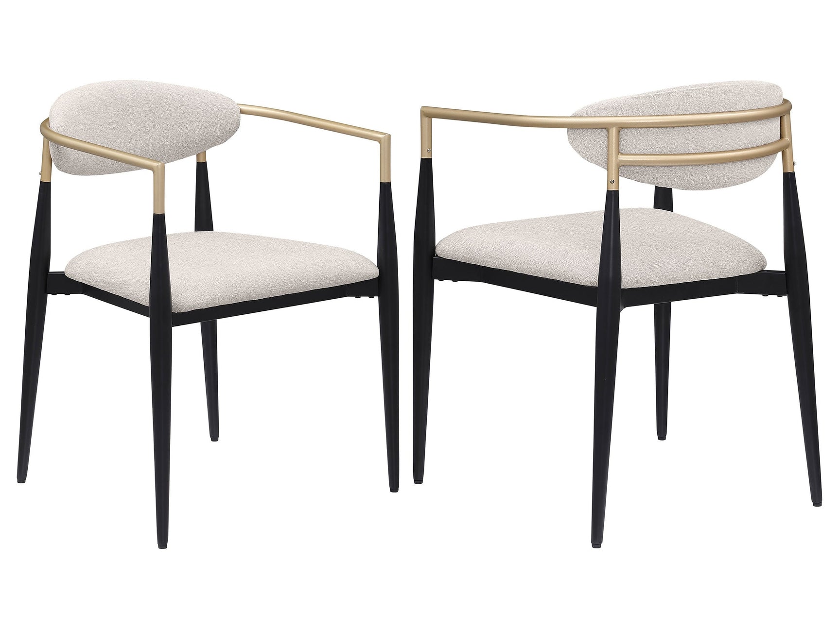 Alexis Beige Arm Chair (Set of 2) - Ornate Home