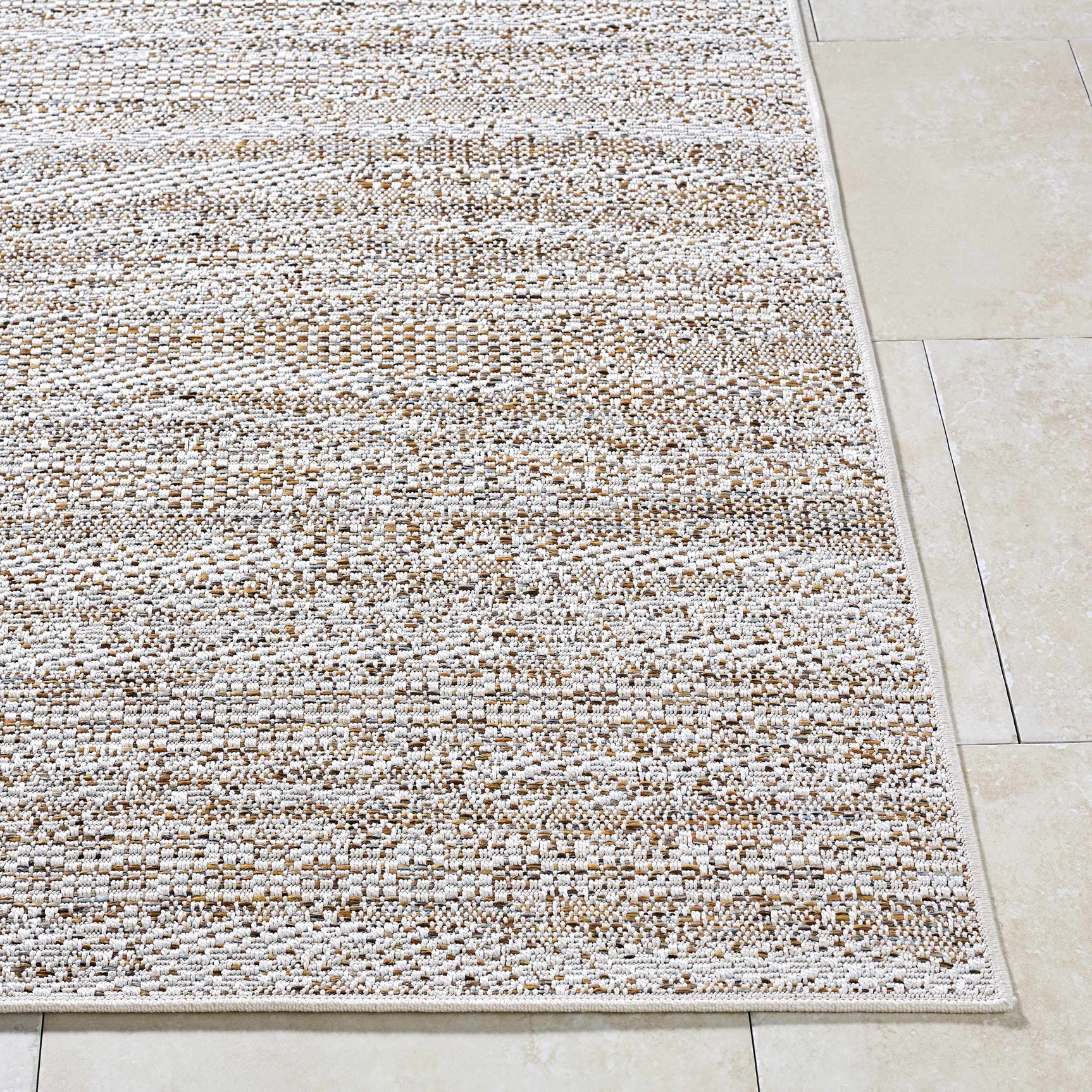 Alezae Beige Outdoor Area Rug - Ornate Home