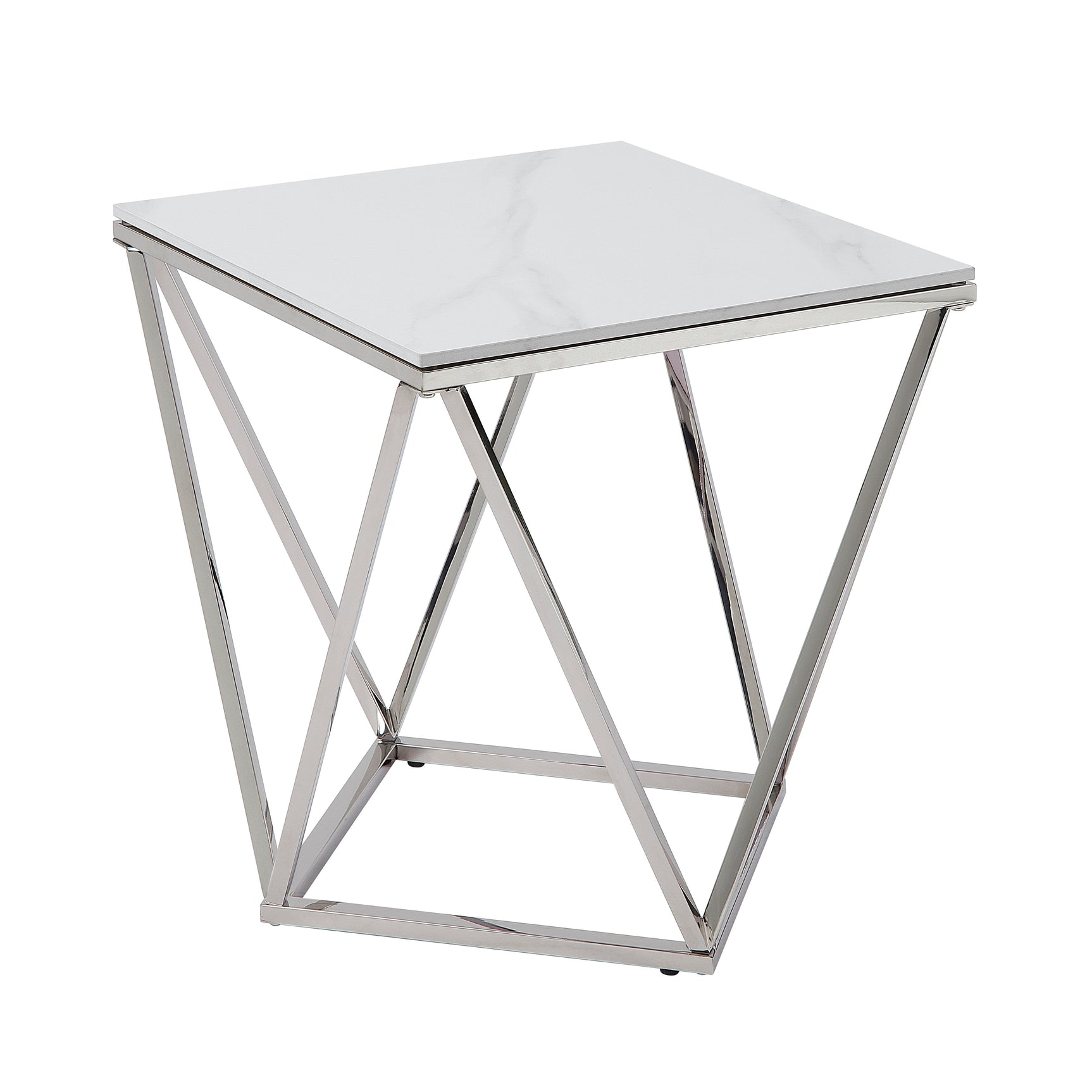 Alfeo Silver End Table - Ornate Home