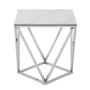 Alfeo Silver End Table - Ornate Home