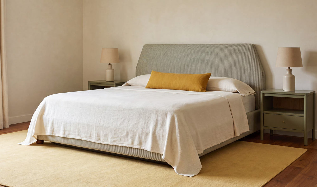 Alfie Green Stripe Queen Storage Bed - Ornate Home