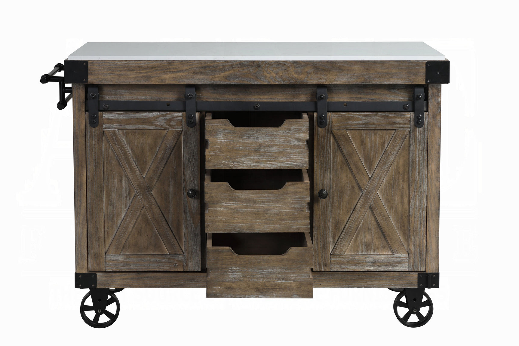 Alforvott Gray Kitchen Cart - Ornate Home
