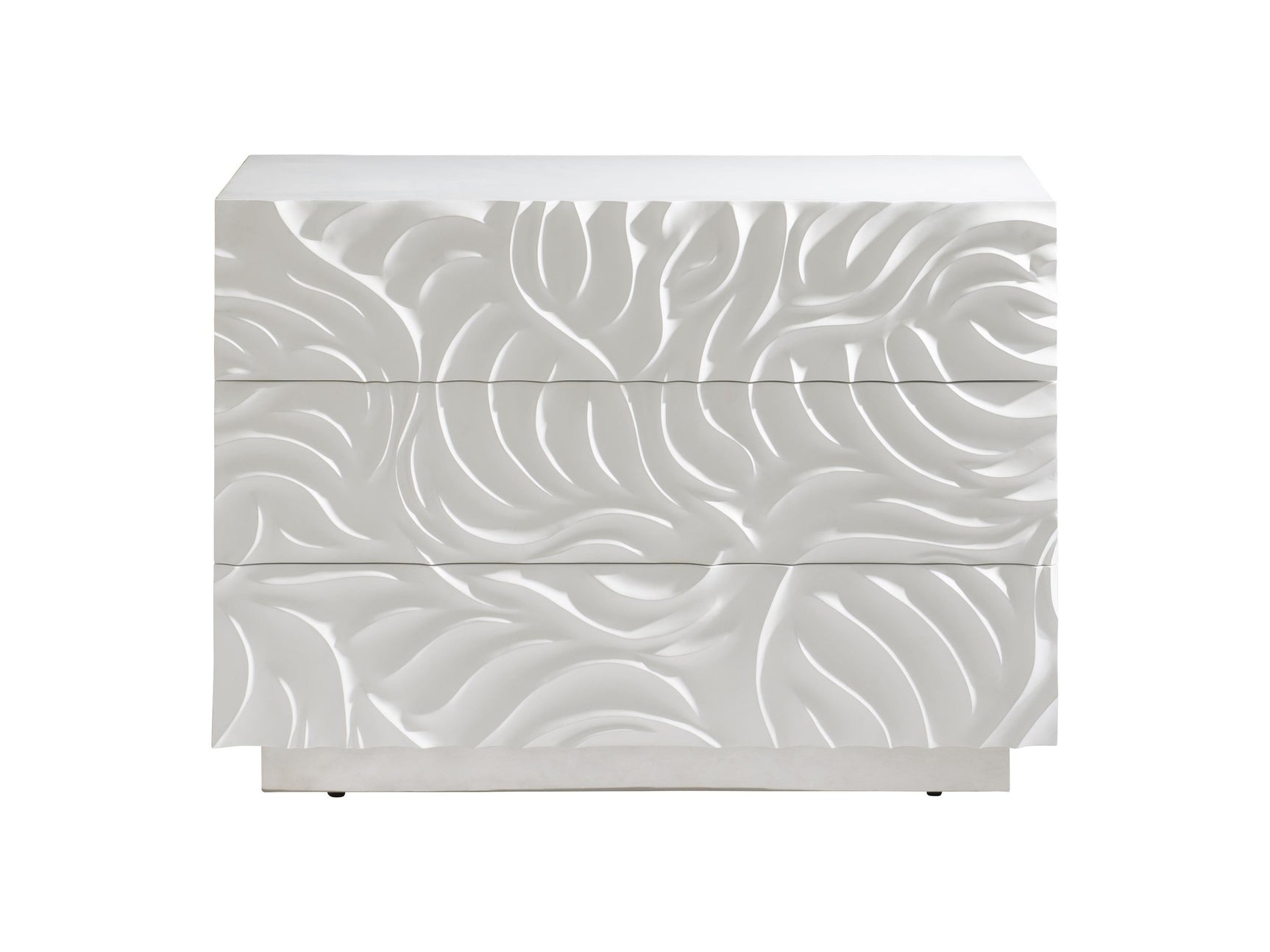 Alia White Plaster Nightstand - Ornate Home