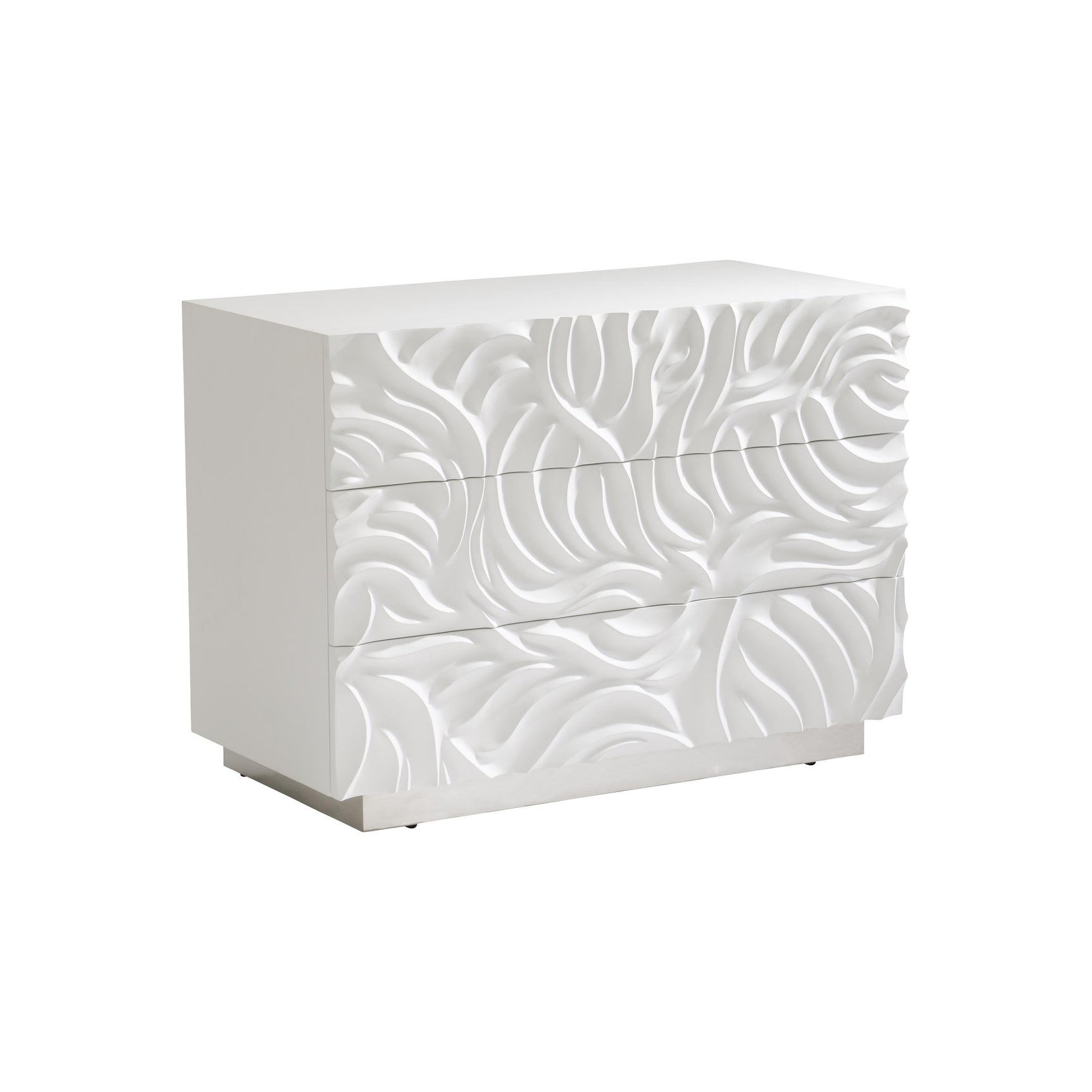 Alia White Plaster Nightstand - Ornate Home