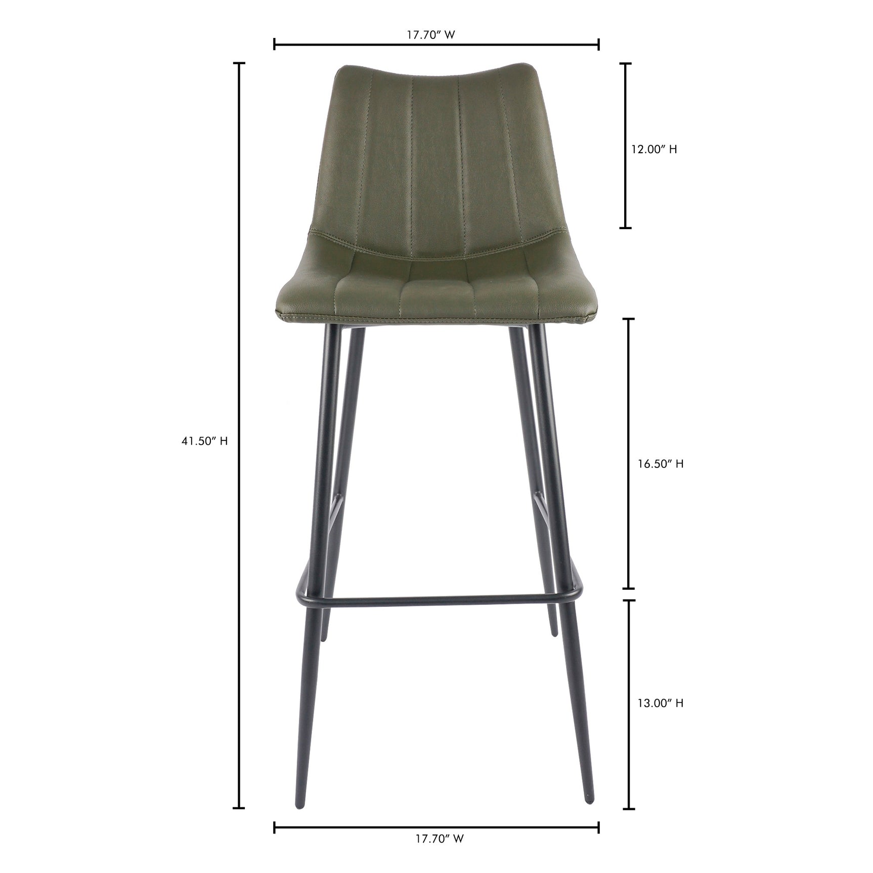 Alibi Dark Green Barstool (Set of 2) - Ornate Home