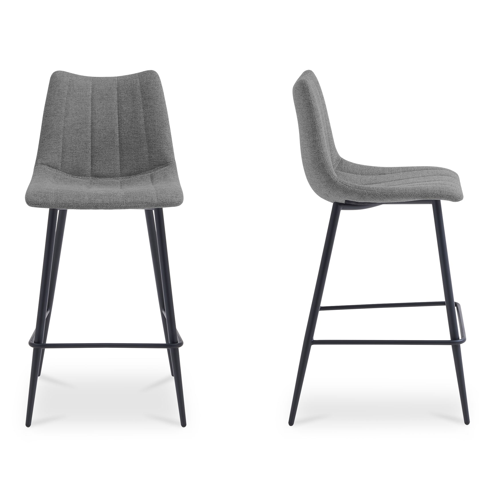Alibi Dark Grey Bar Stool (Set of 2) - Ornate Home