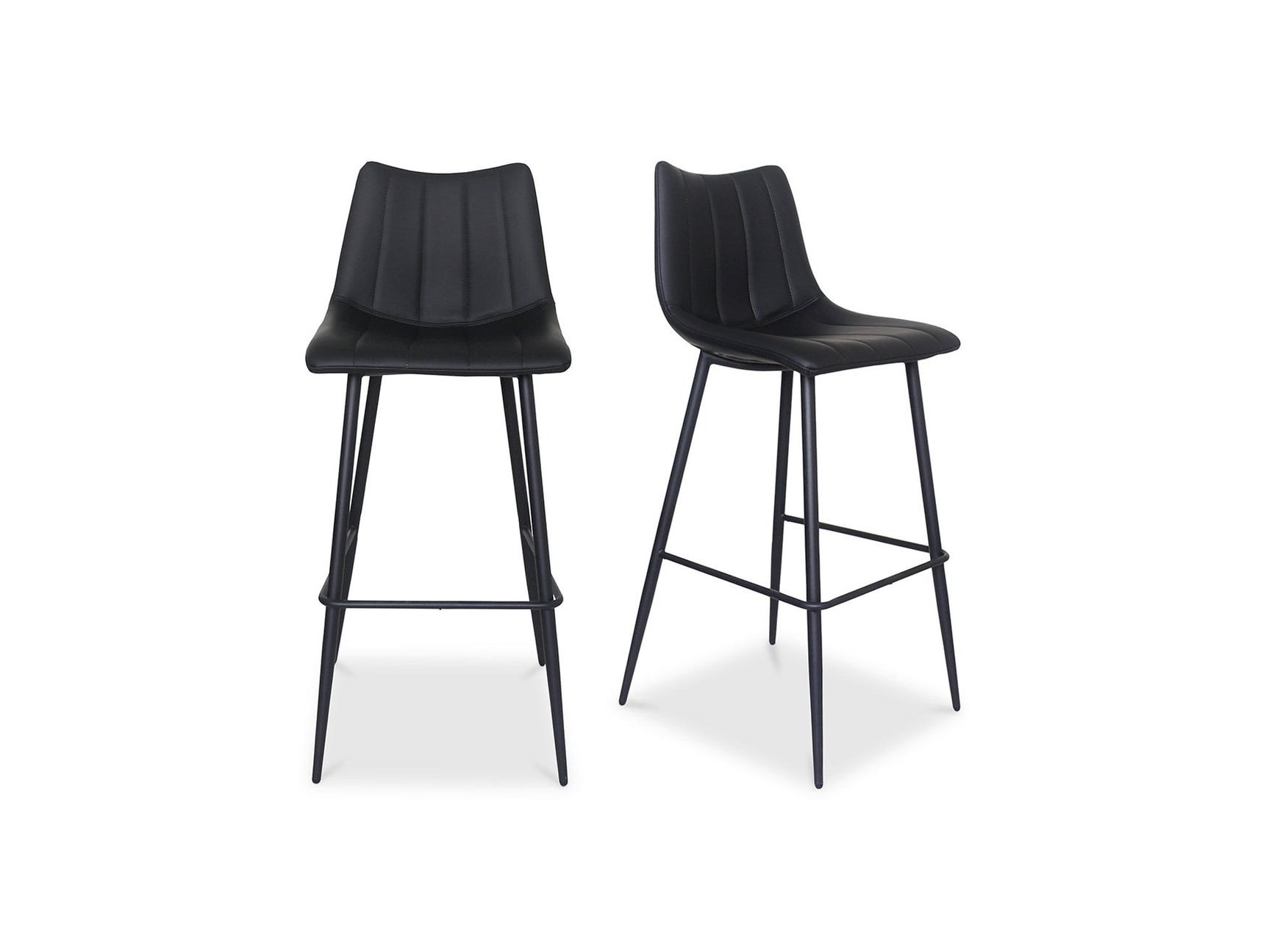Alibi Matte Black Barstool (Set of 2) - Ornate Home