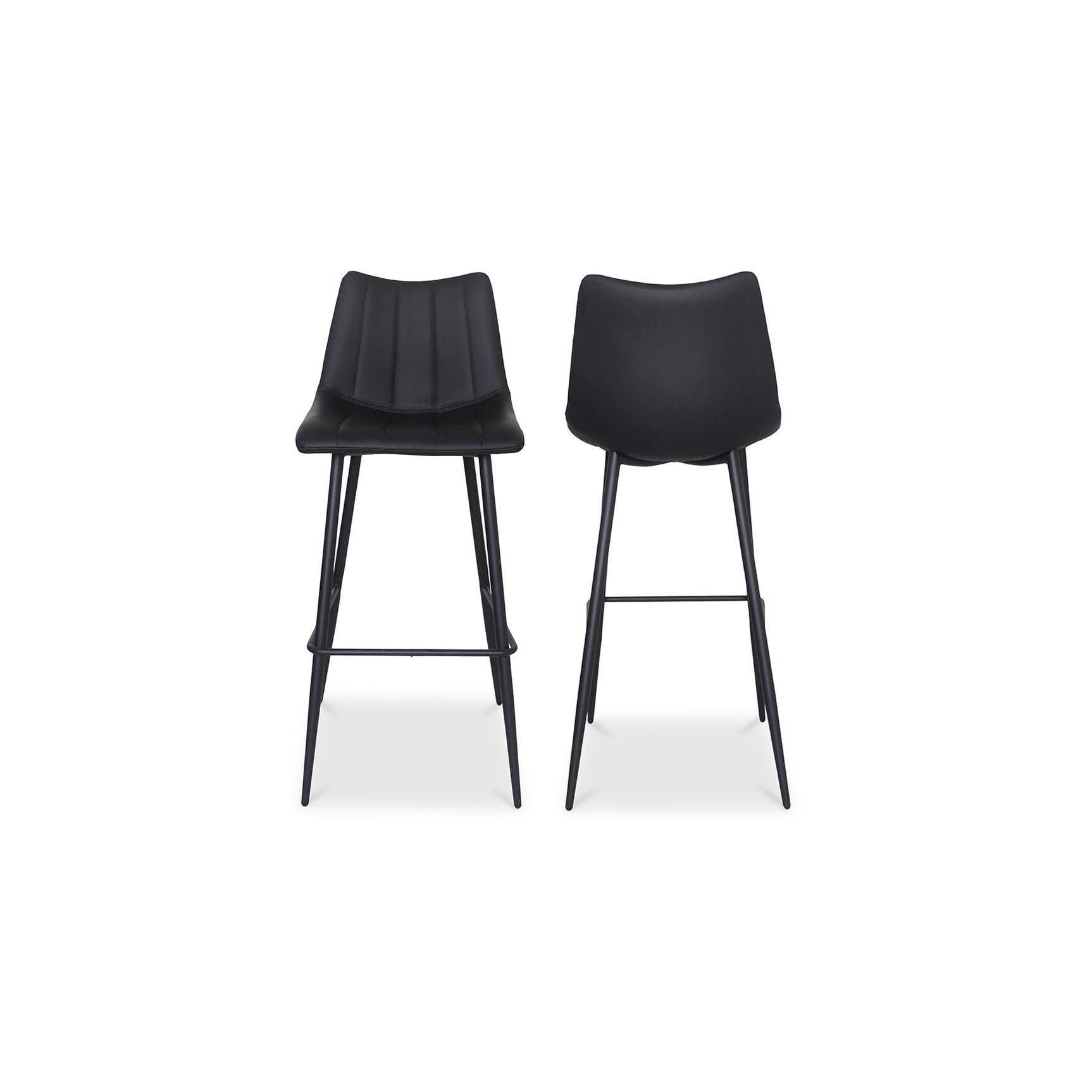 Alibi Matte Black Barstool (Set of 2) - Ornate Home