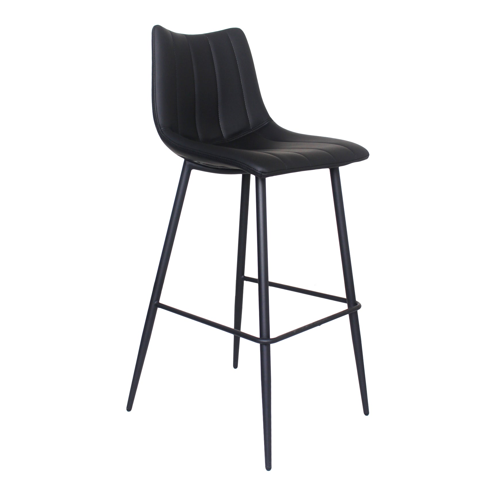 Alibi Matte Black Barstool (Set of 2) - Ornate Home
