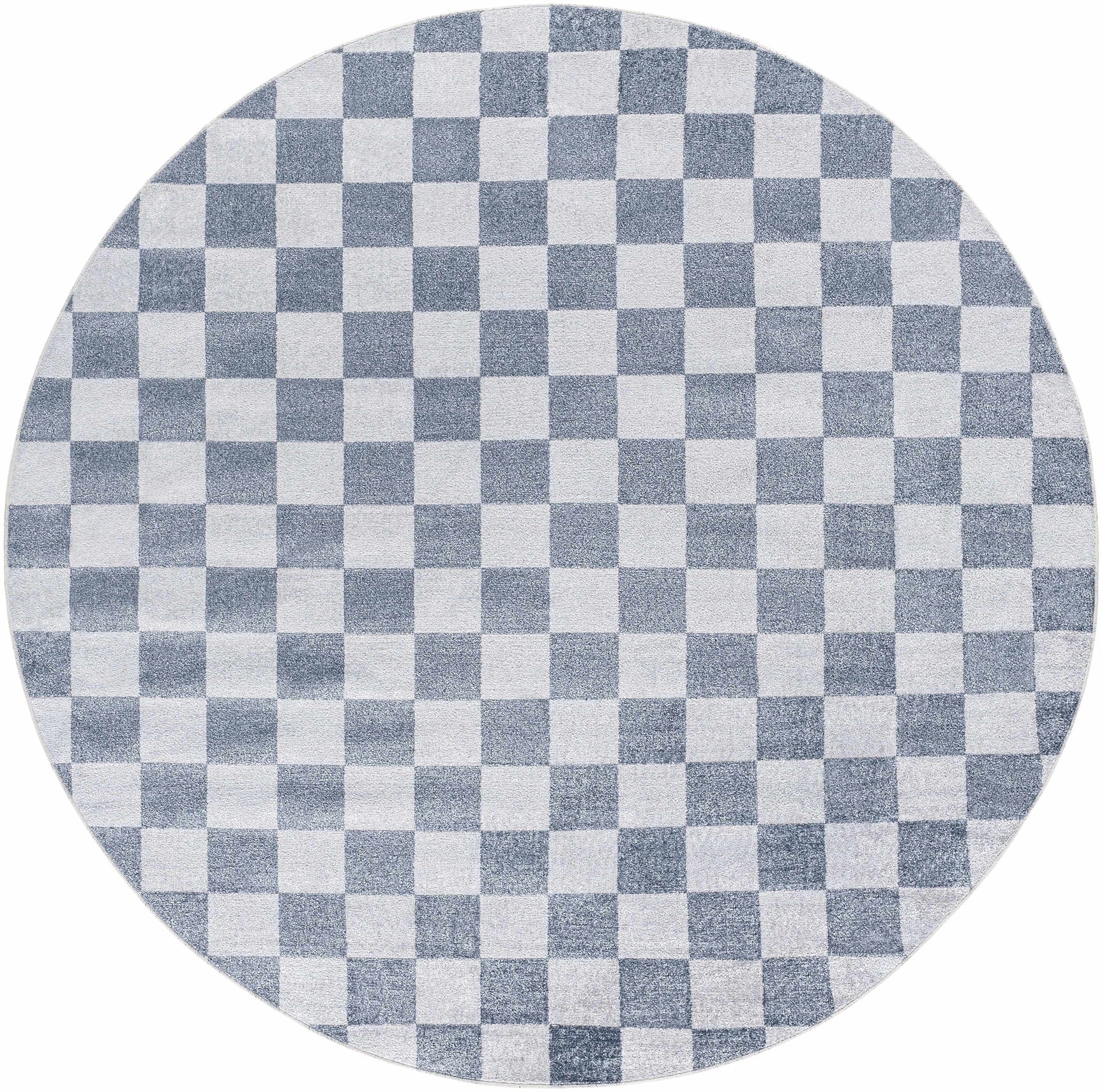 Alie Blue Gray Checkered Washable Rug - Ornate Home