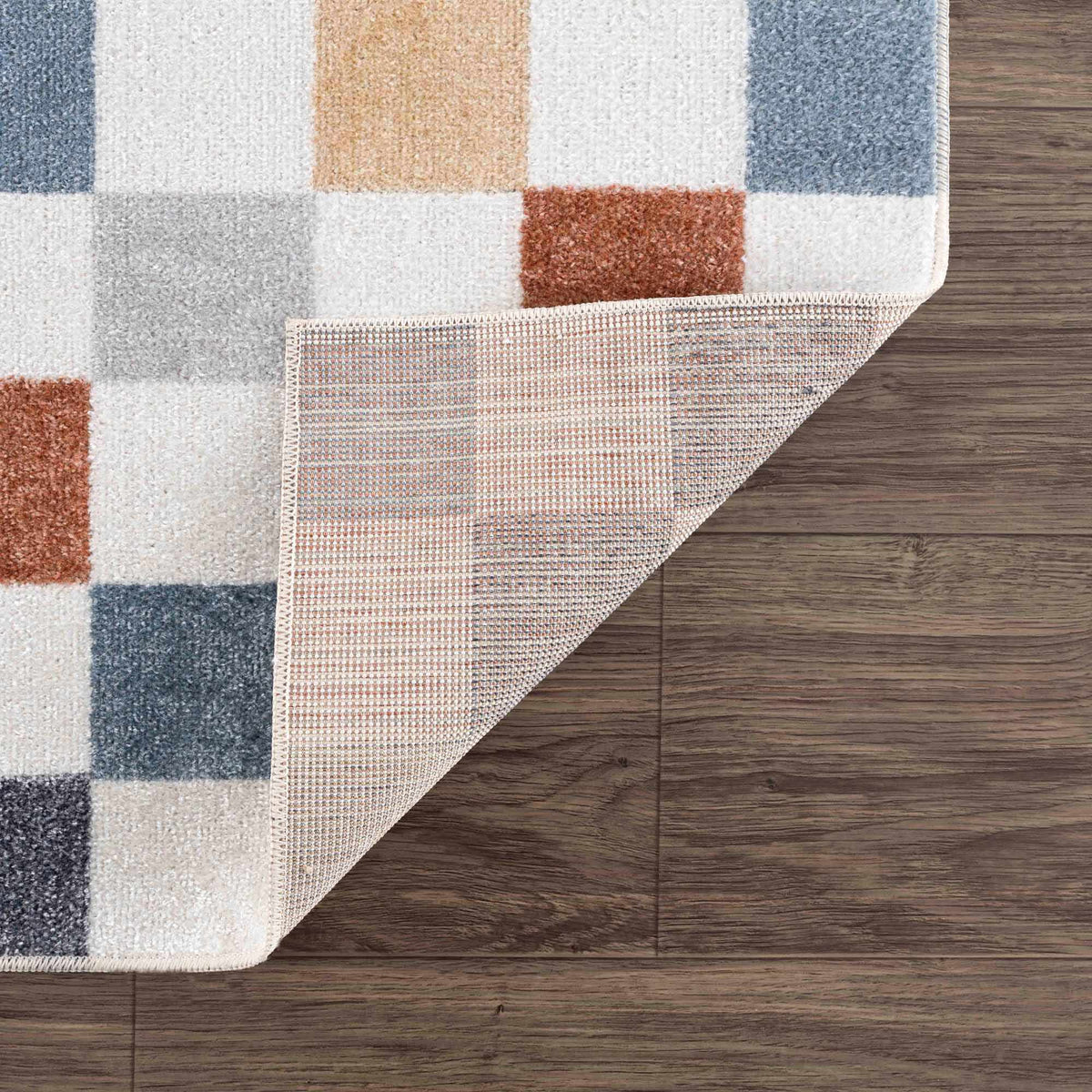 Alie Colorful Checkered Washable Rug - Ornate Home