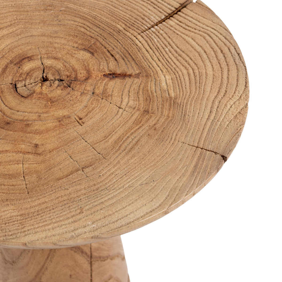 Alina Heartwood Natural 14" Round Accent Table