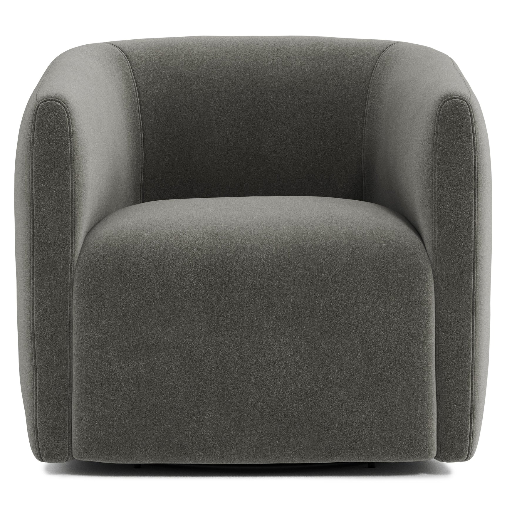 Aline Grey Fabric Swivel Chair - Ornate Home