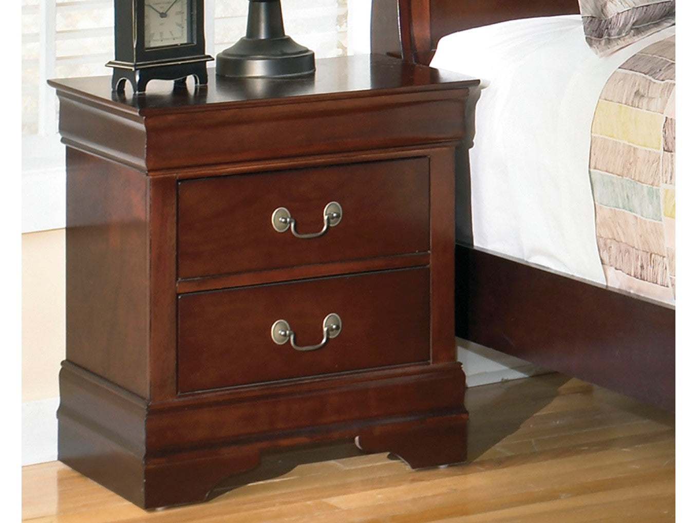 Alisdair Reddish Brown Nightstand - Ornate Home