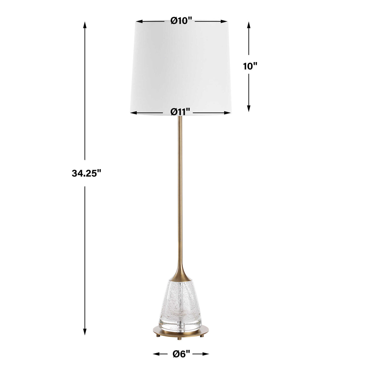 Alistair Brass Buffet Lamp - Ornate Home