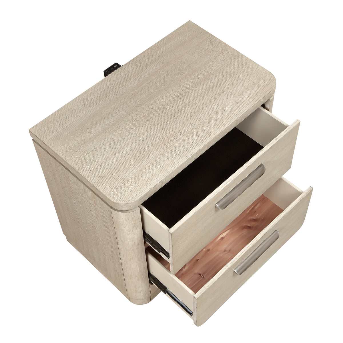 Alita Beige Nightstand - Ornate Home