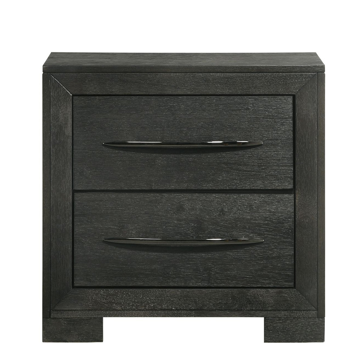 Allan Black 2-Drawer Nightstand - Ornate Home