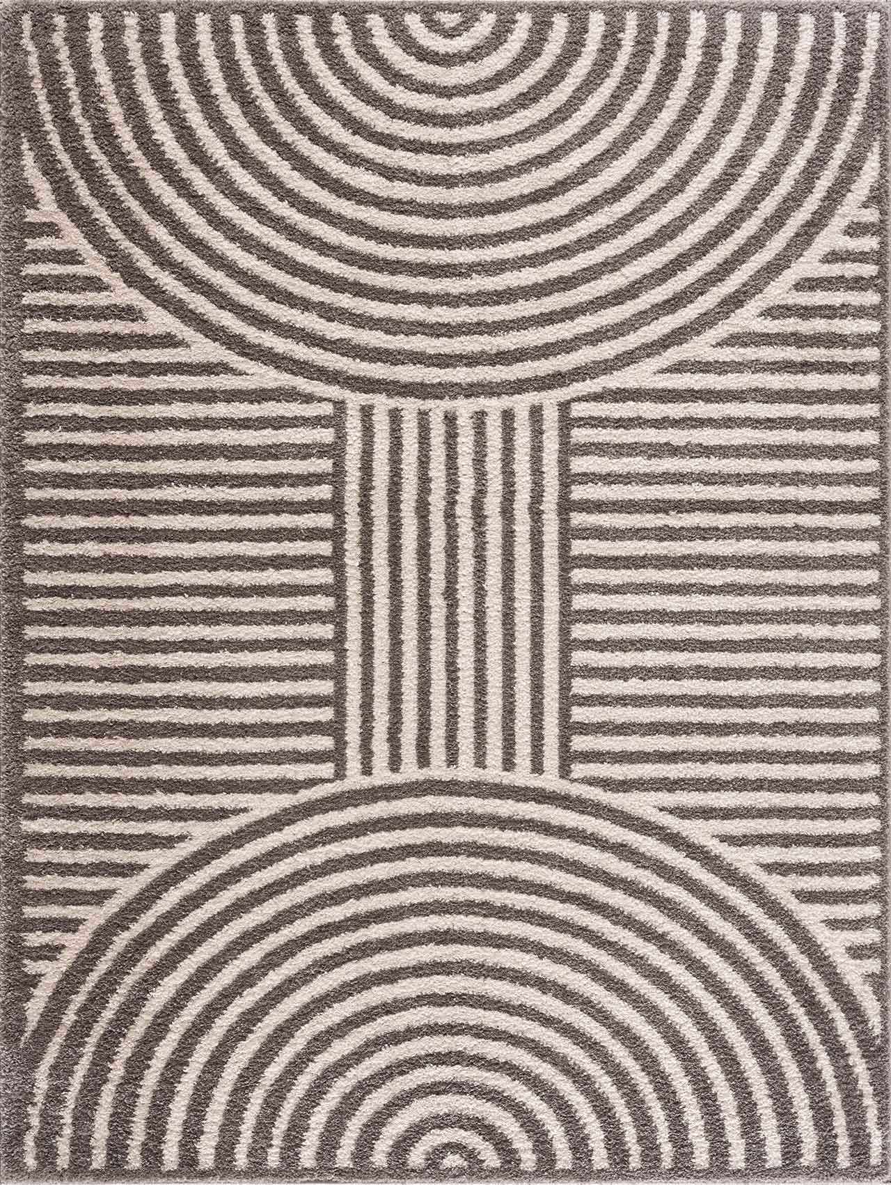 Allard Charcoal Washable Area Rug - Ornate Home