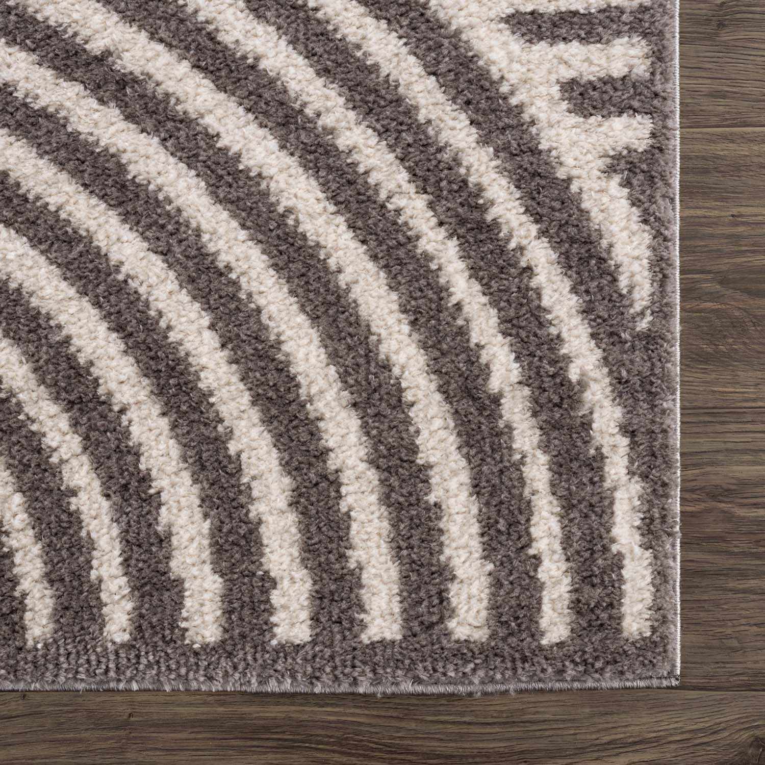Allard Charcoal Washable Area Rug - Ornate Home
