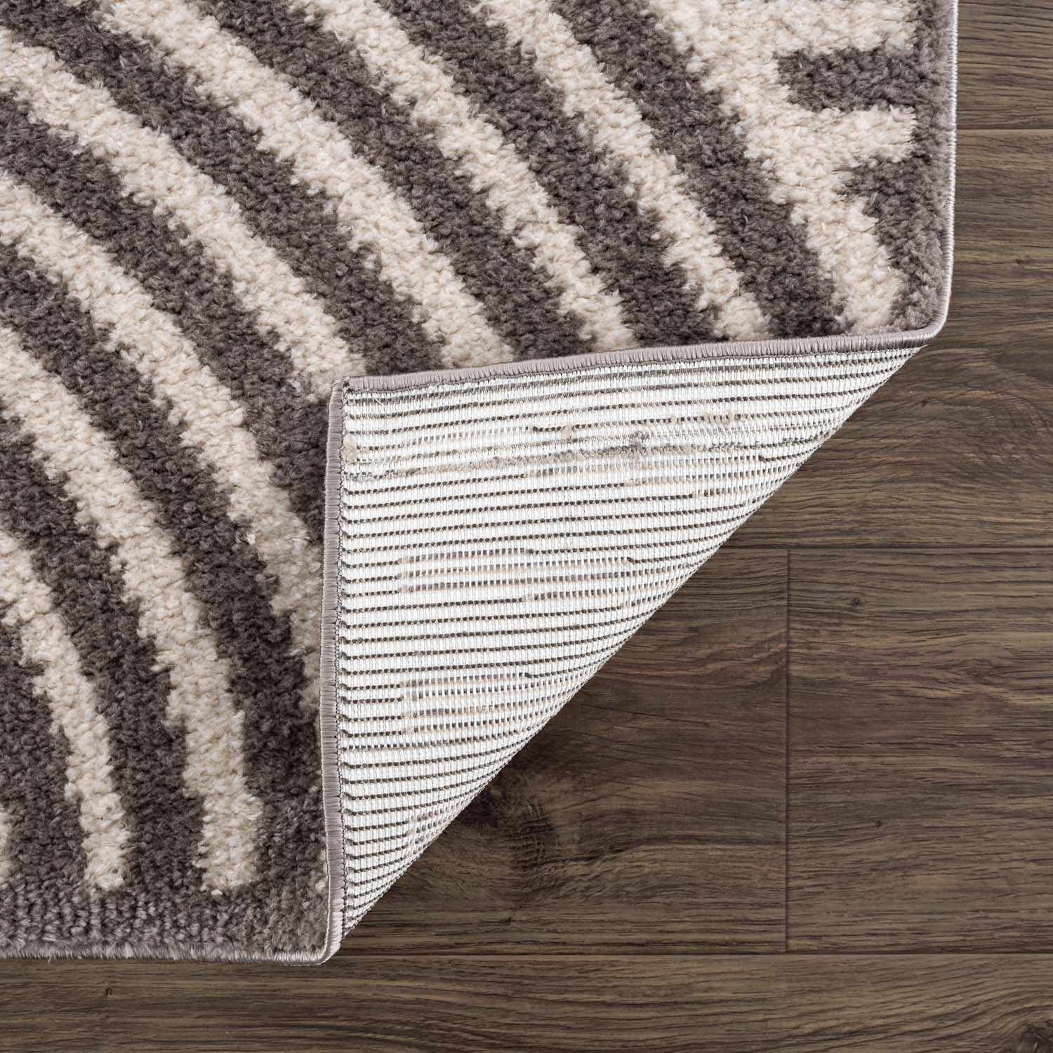 Allard Charcoal Washable Area Rug - Ornate Home