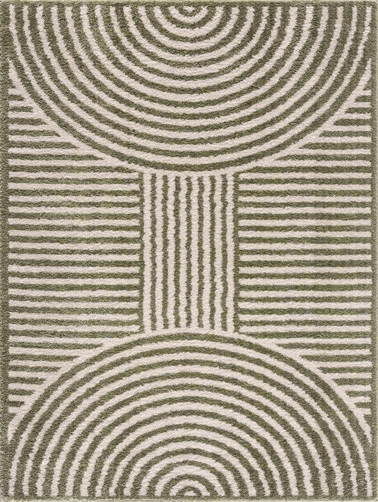 Allard Green Washable Area Rug - Ornate Home