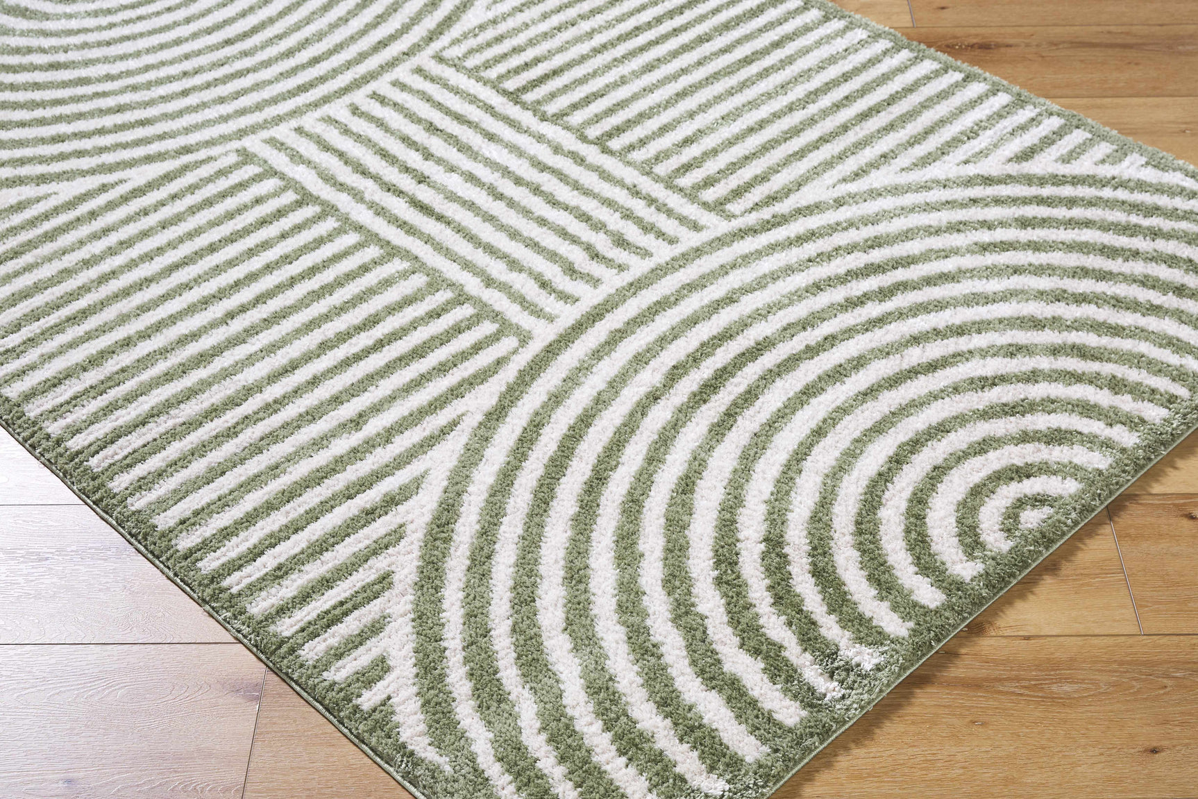 Allard Green Washable Area Rug - Ornate Home