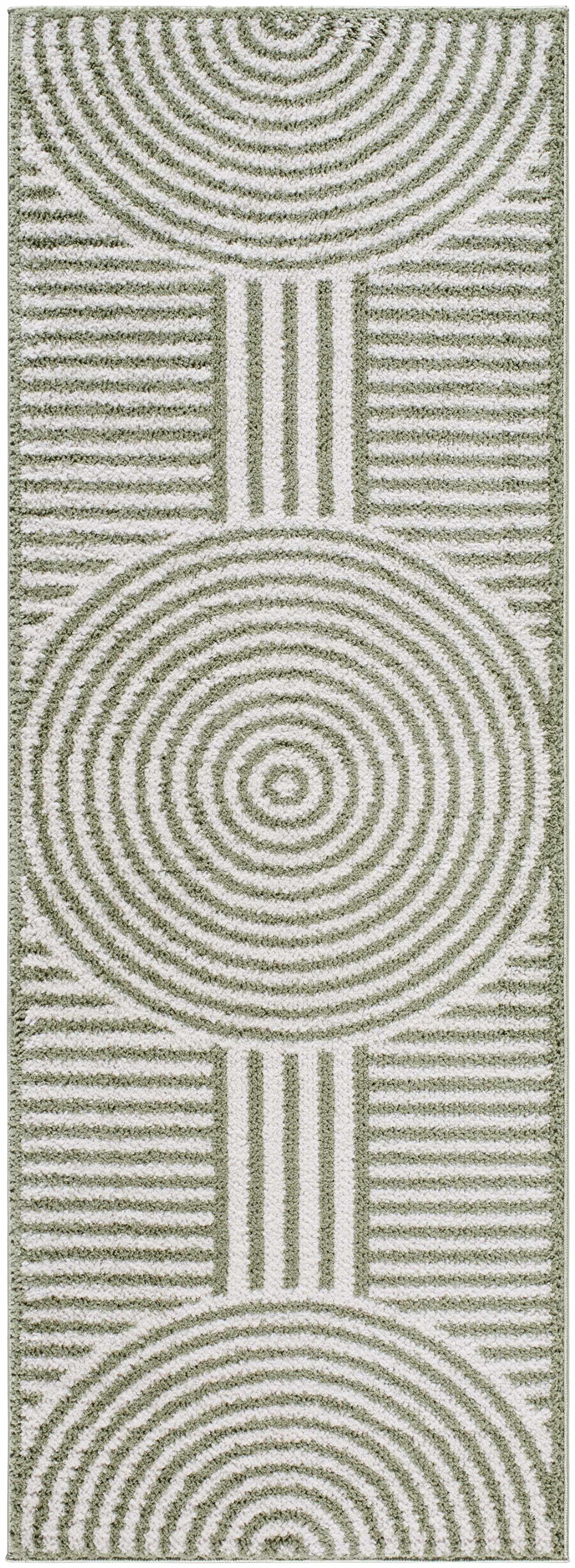 Allard Green Washable Area Rug - Ornate Home