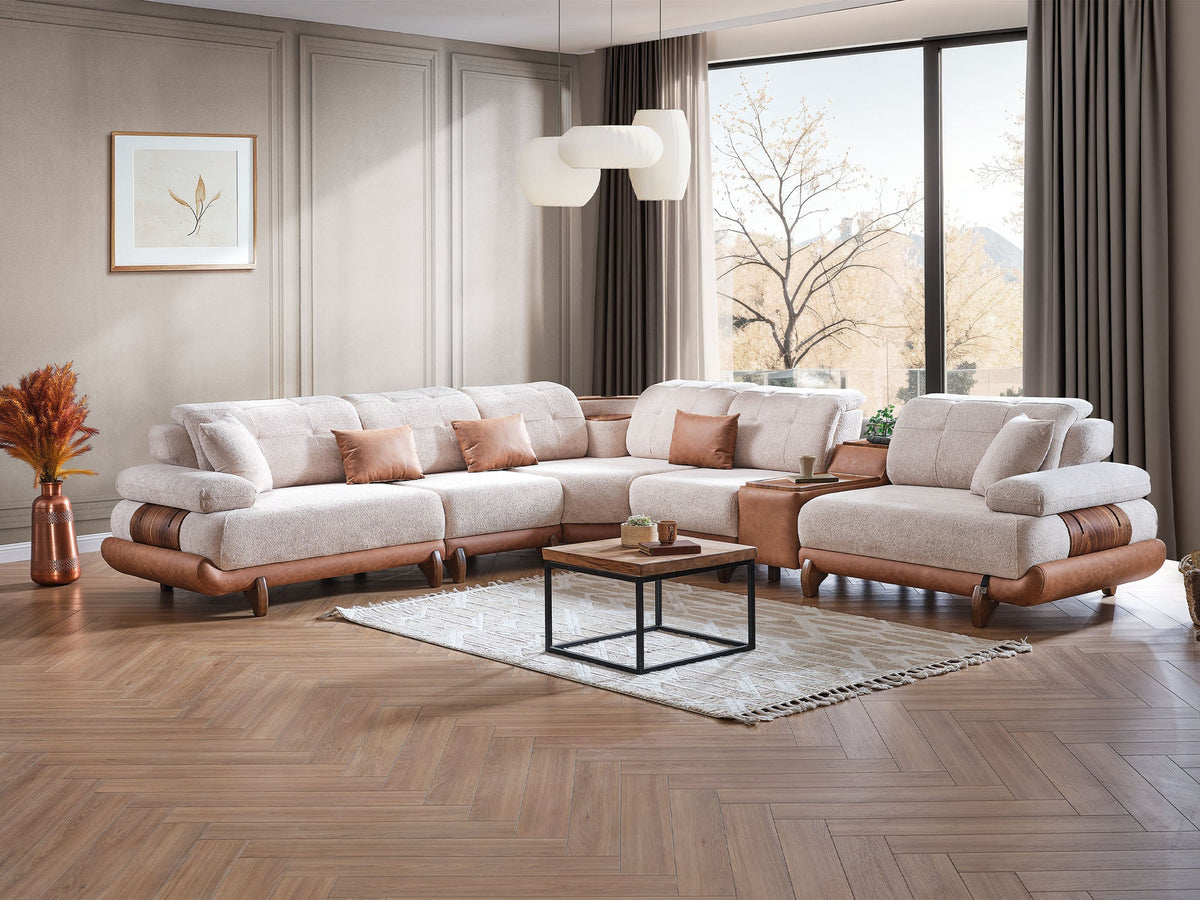 Allegra Cream Modular Sectional Sofa - Ornate Home