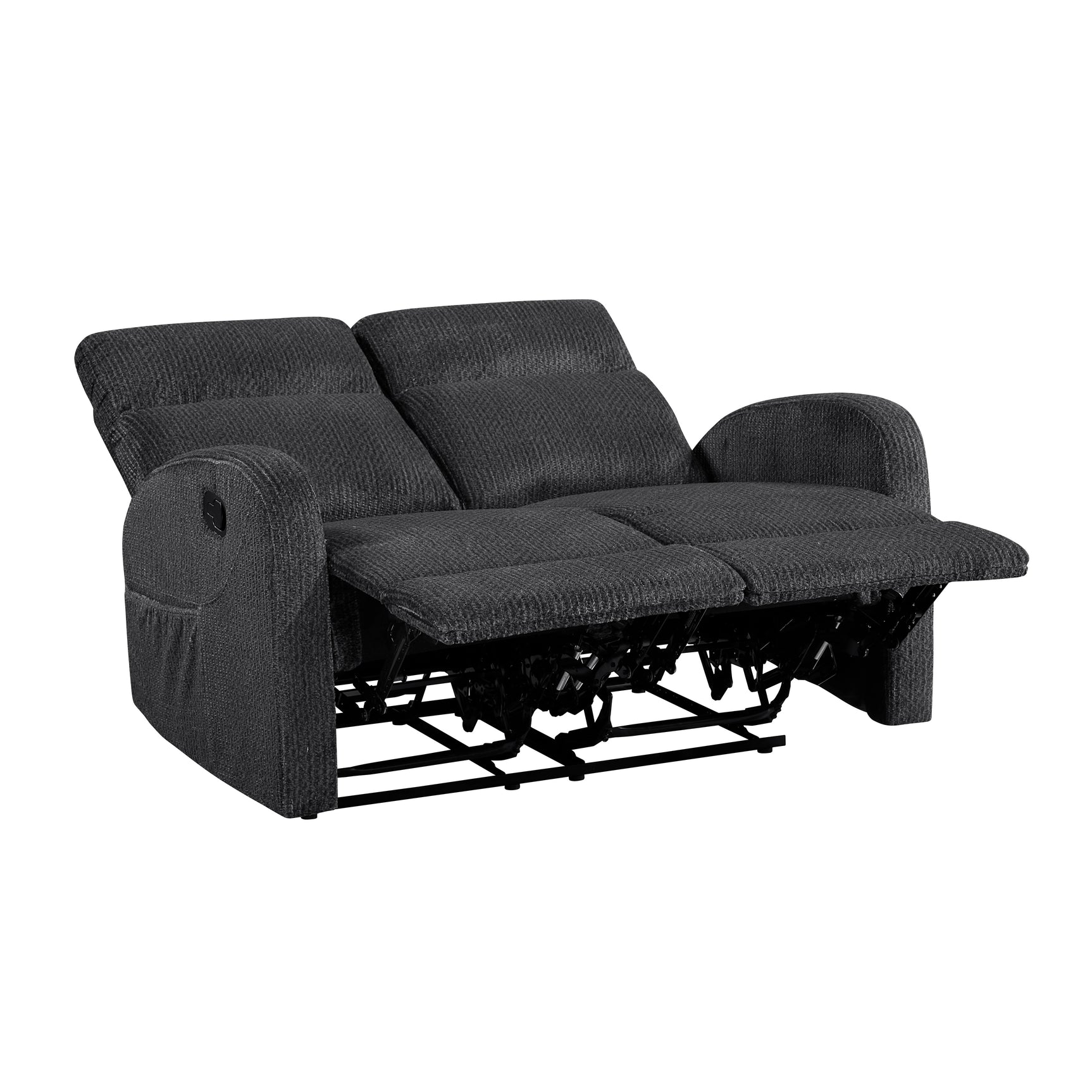 Allen Dark Gray Double Reclining Loveseat - Ornate Home