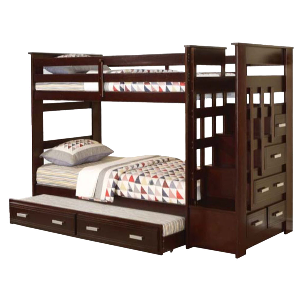 Allentown Espresso Twin/Twin Bunk Bed & Trundle - Ornate Home