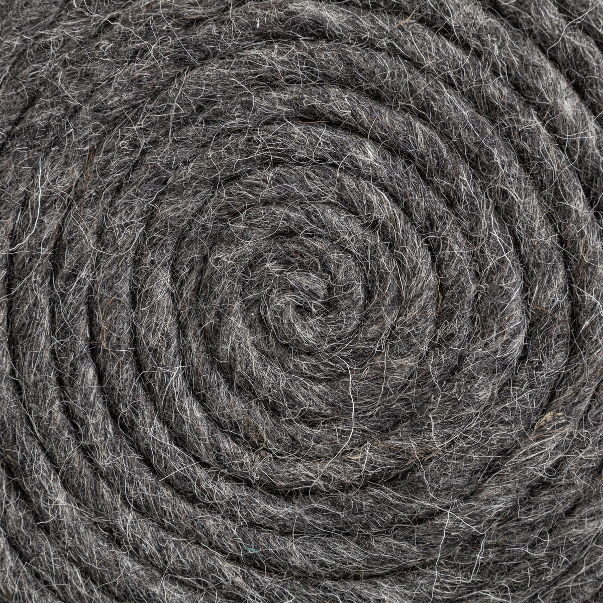 Allium Dark Gray Handwoven Wool Cylindrical Pouf - Ornate Home