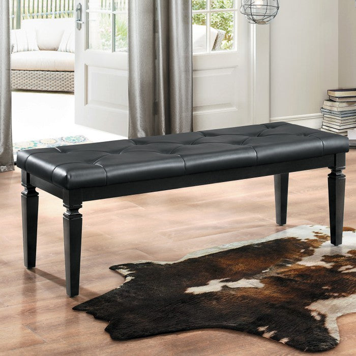 Allura Black Bedroom Bench - Ornate Home