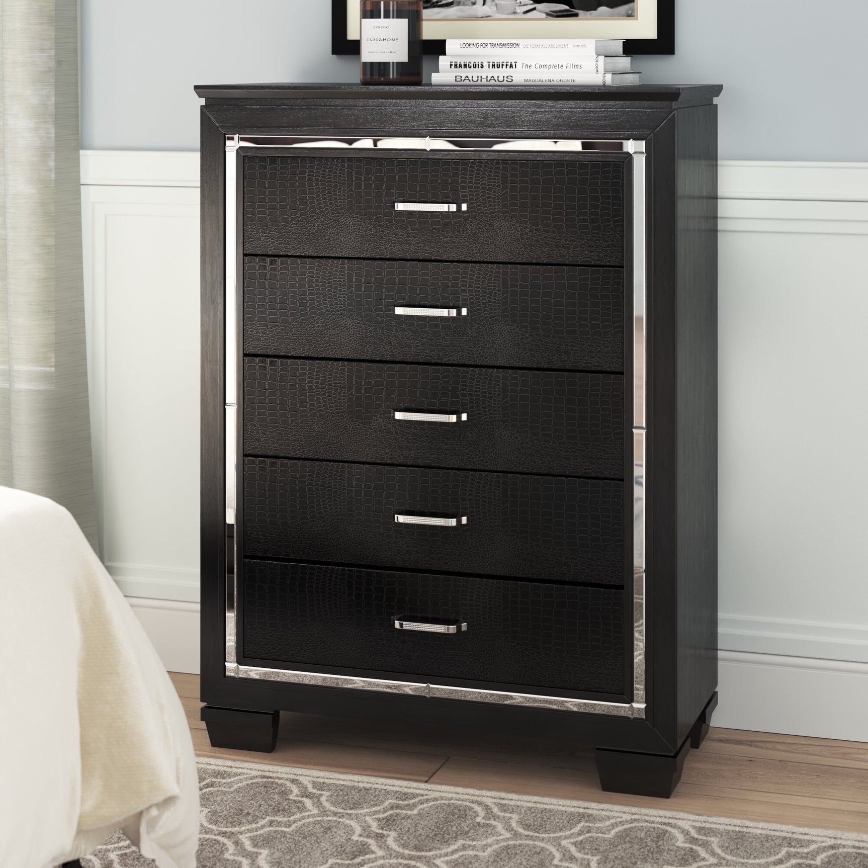 Allura Black Chest - Ornate Home