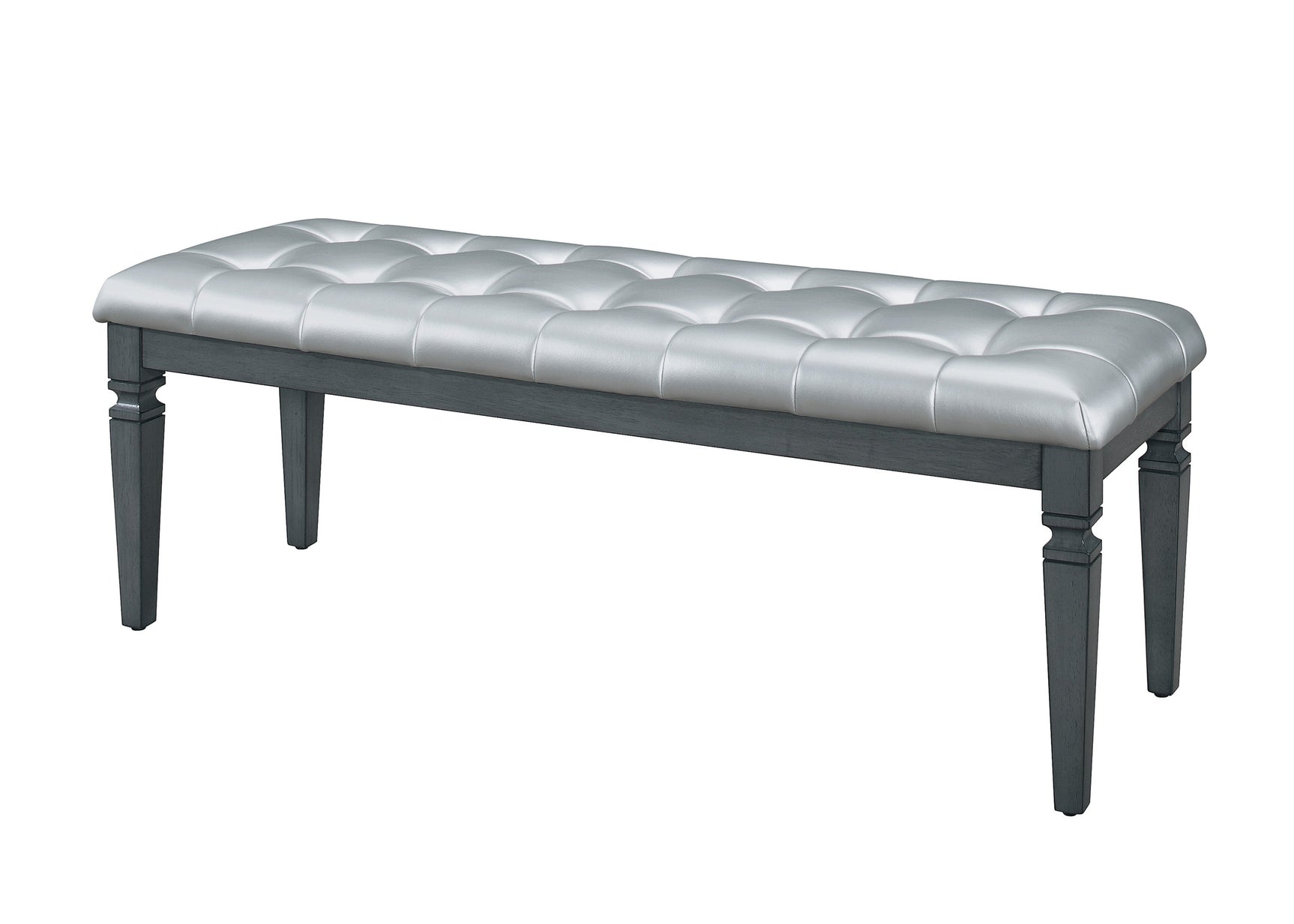 Allura Gray Bedroom Bench - Ornate Home