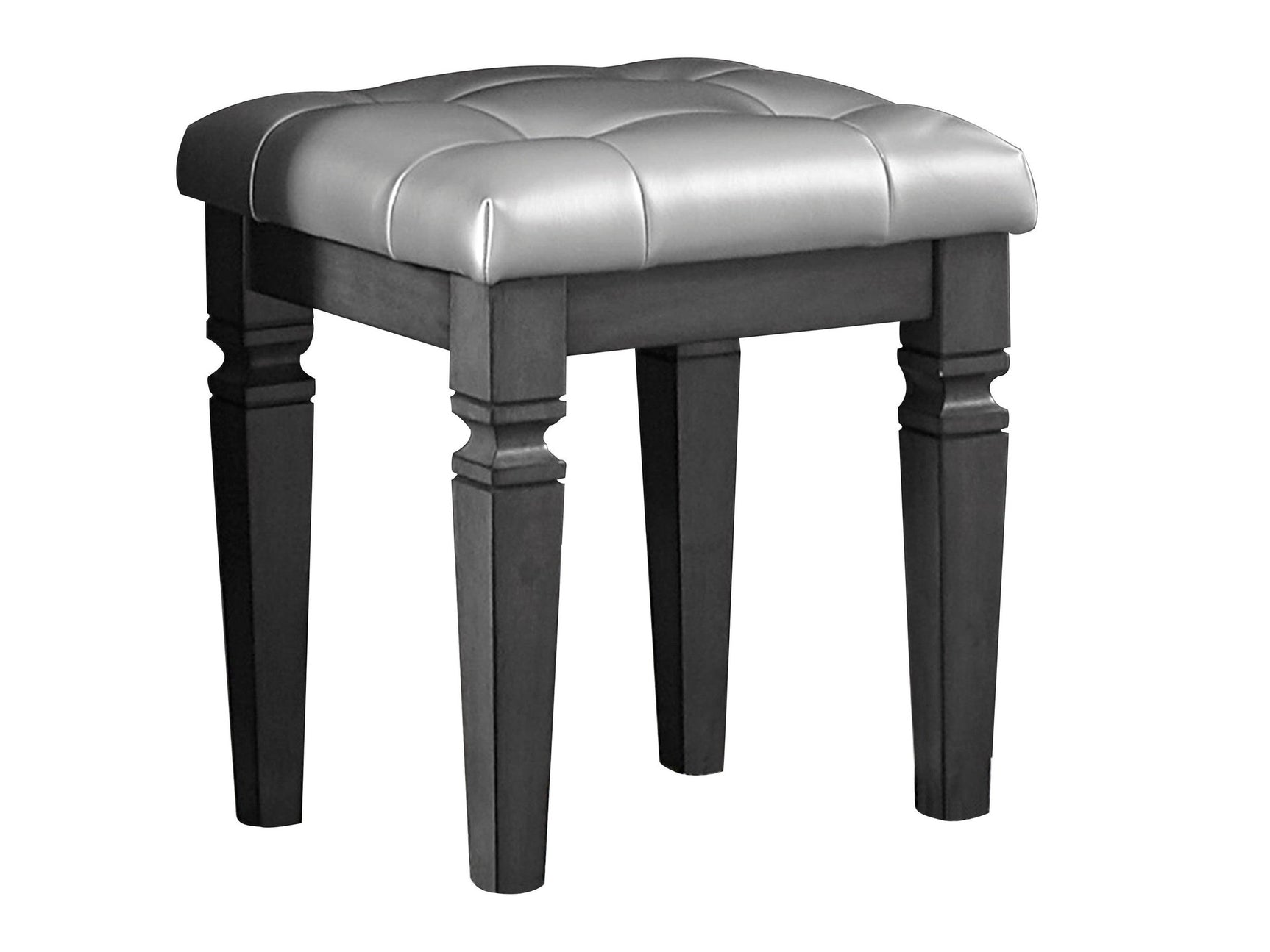 Allura Gray Vanity Stool - Ornate Home