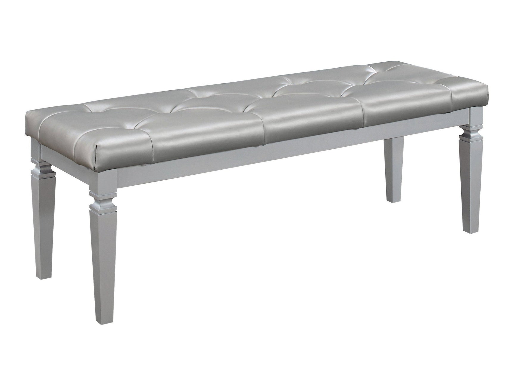 Allura Silver Bedroom Bench - Ornate Home