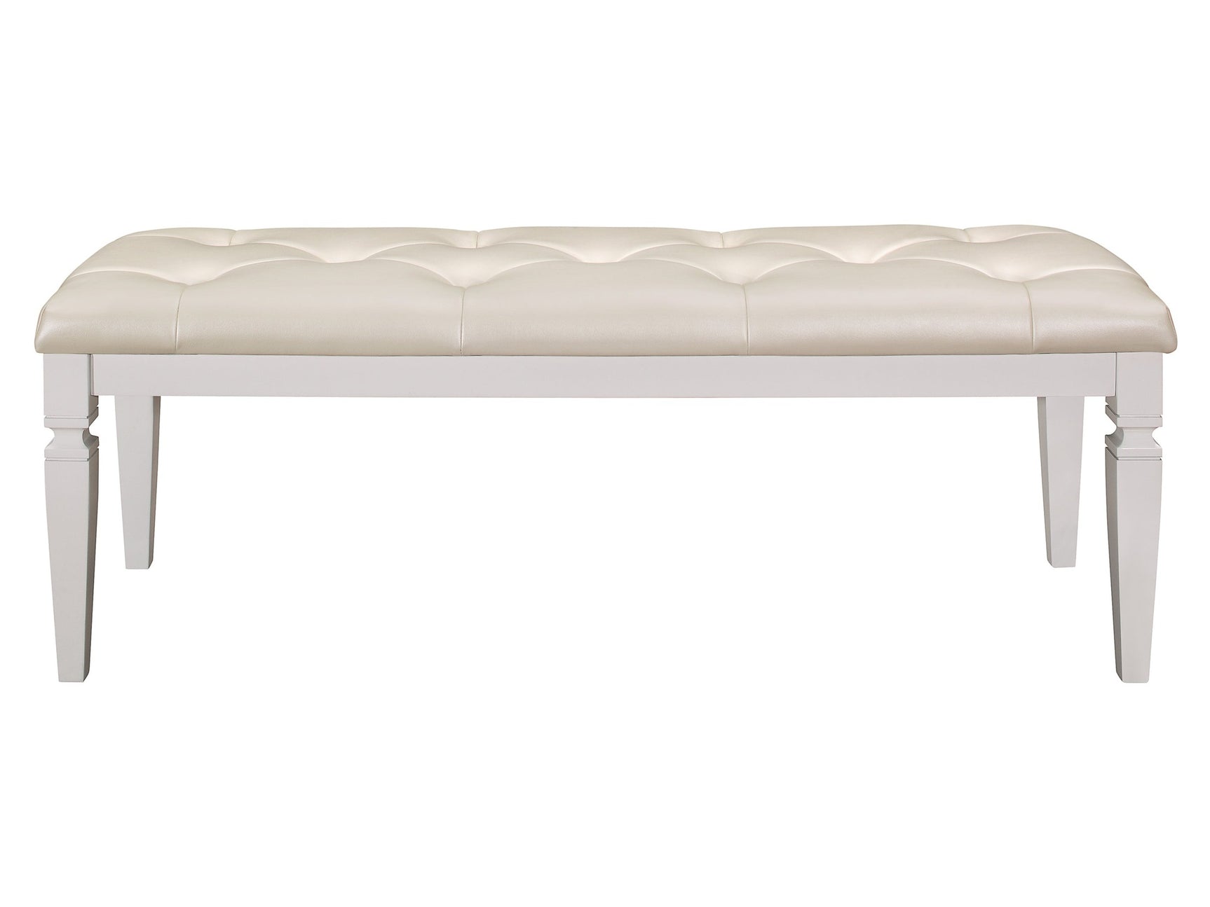 Allura White Bedroom Bench - Ornate Home