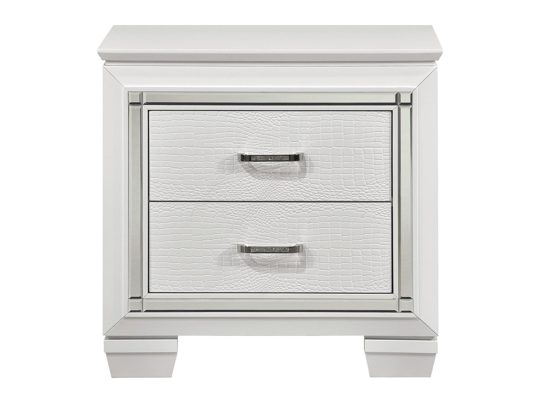 Allura White Nightstand - Ornate Home