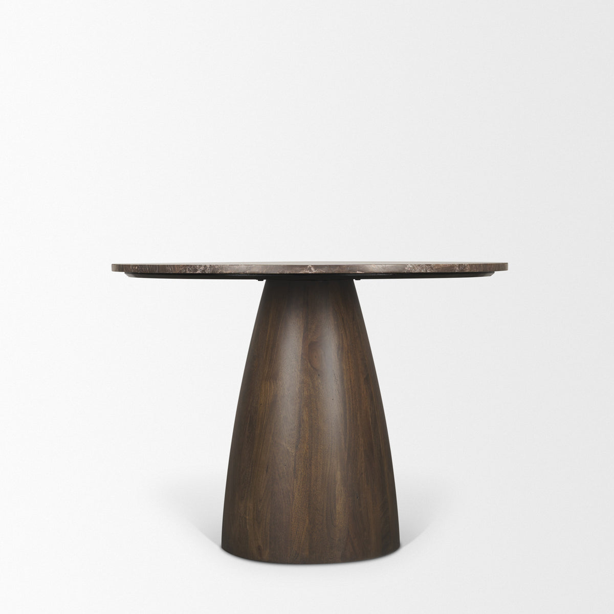 Allyson Cappuccino/Dark Brown 42" Round Pedestal Dining Table - Ornate Home