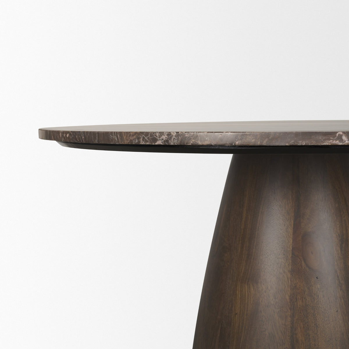 Allyson Cappuccino/Dark Brown 42" Round Pedestal Dining Table - Ornate Home