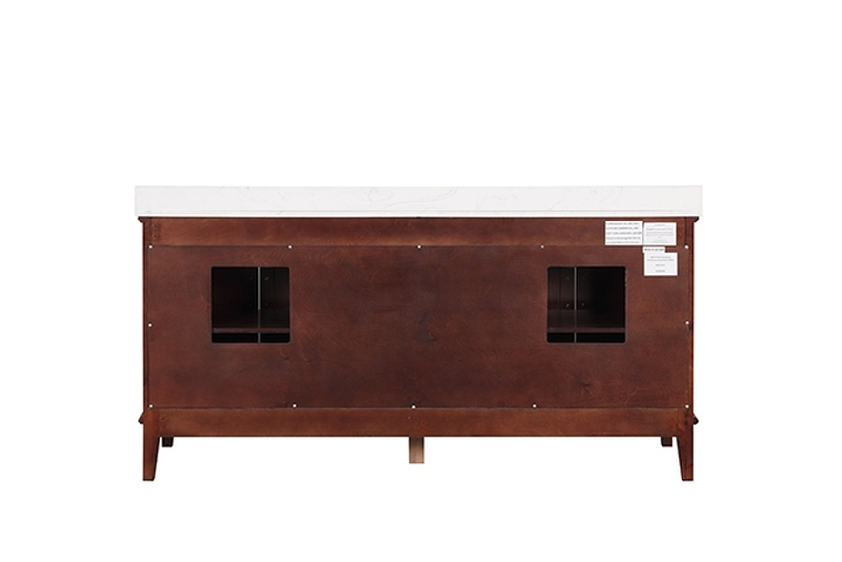 Almeria White/Cherry Vanity Set - Ornate Home