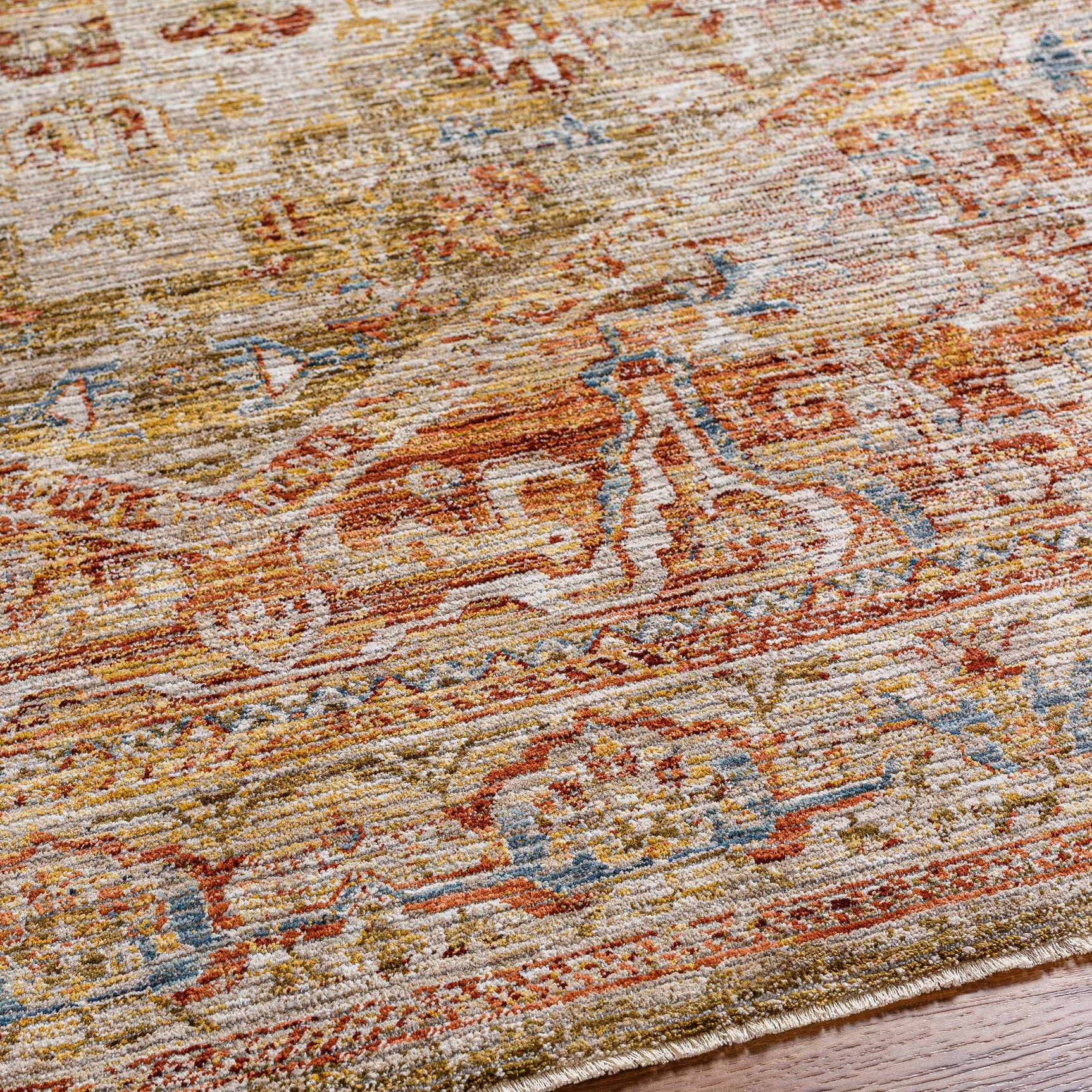 Alois Tan Rich Textured Traditional Rug - Ornate Home