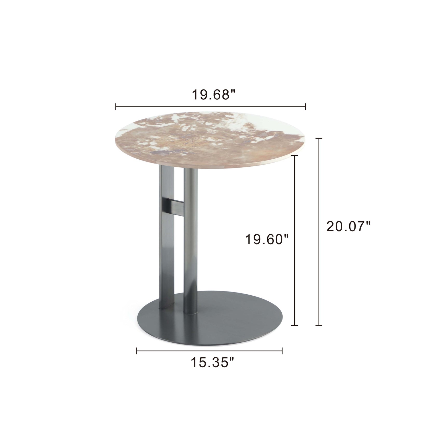 Alondra End Table in Black - Ornate Home
