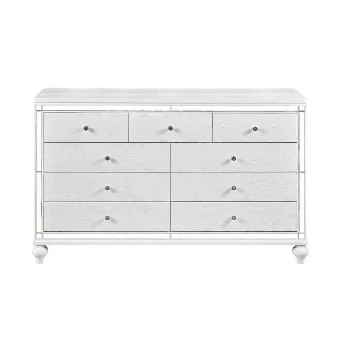 Alonza White Dresser - Ornate Home