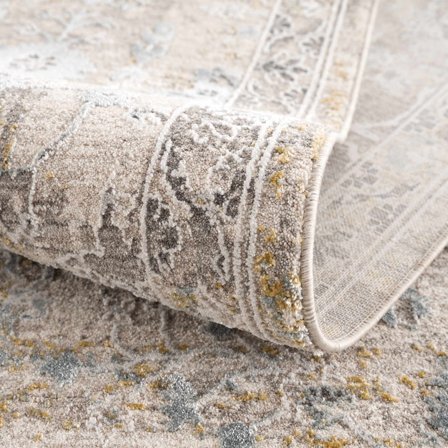 Alroy Textured Rug with Fringes - Ornate Home