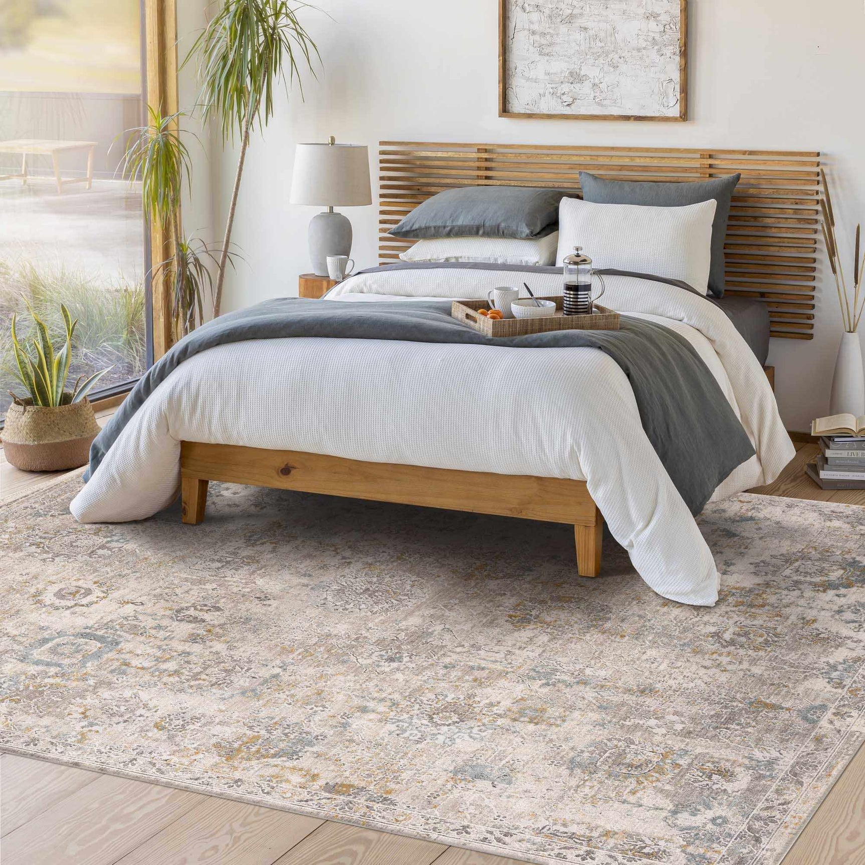 Alroy Textured Rug with Fringes - Ornate Home