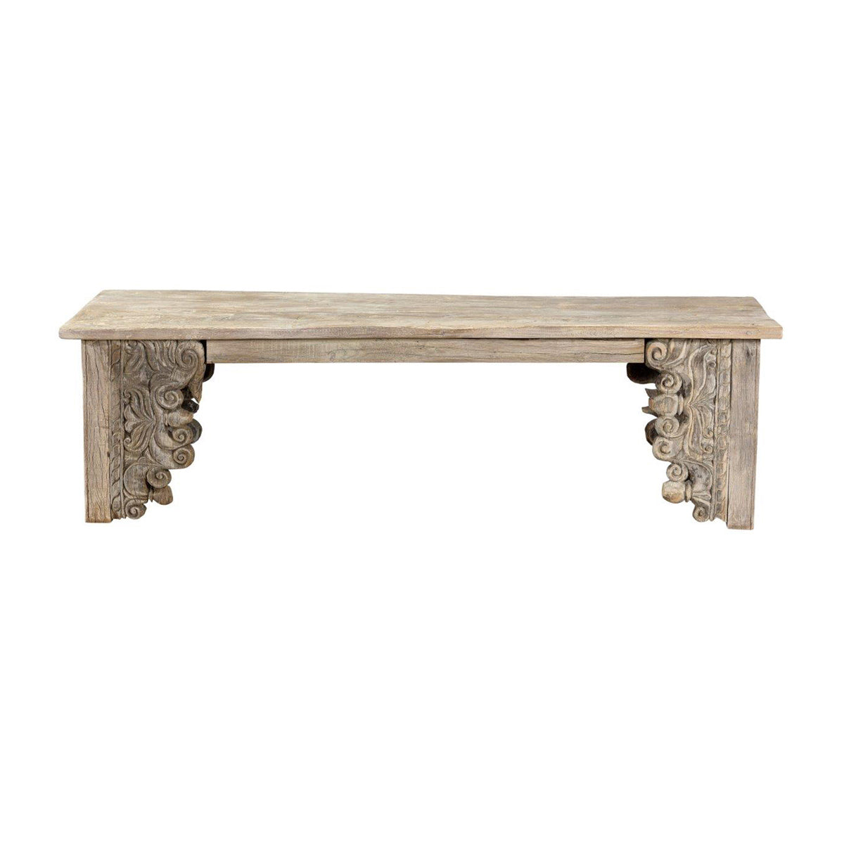 Alta Bleached White Bench - Ornate Home
