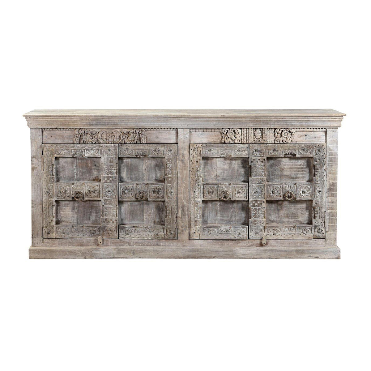 Alta Distressed Brown 4 Door Sideboard - Ornate Home